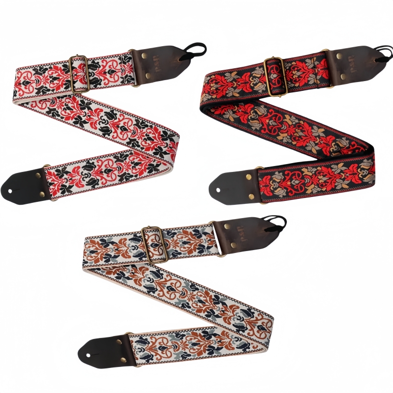 Women Electronic Accessories - Miwayer Vintage Flowers Gitarrengurt, weicher, bestickter