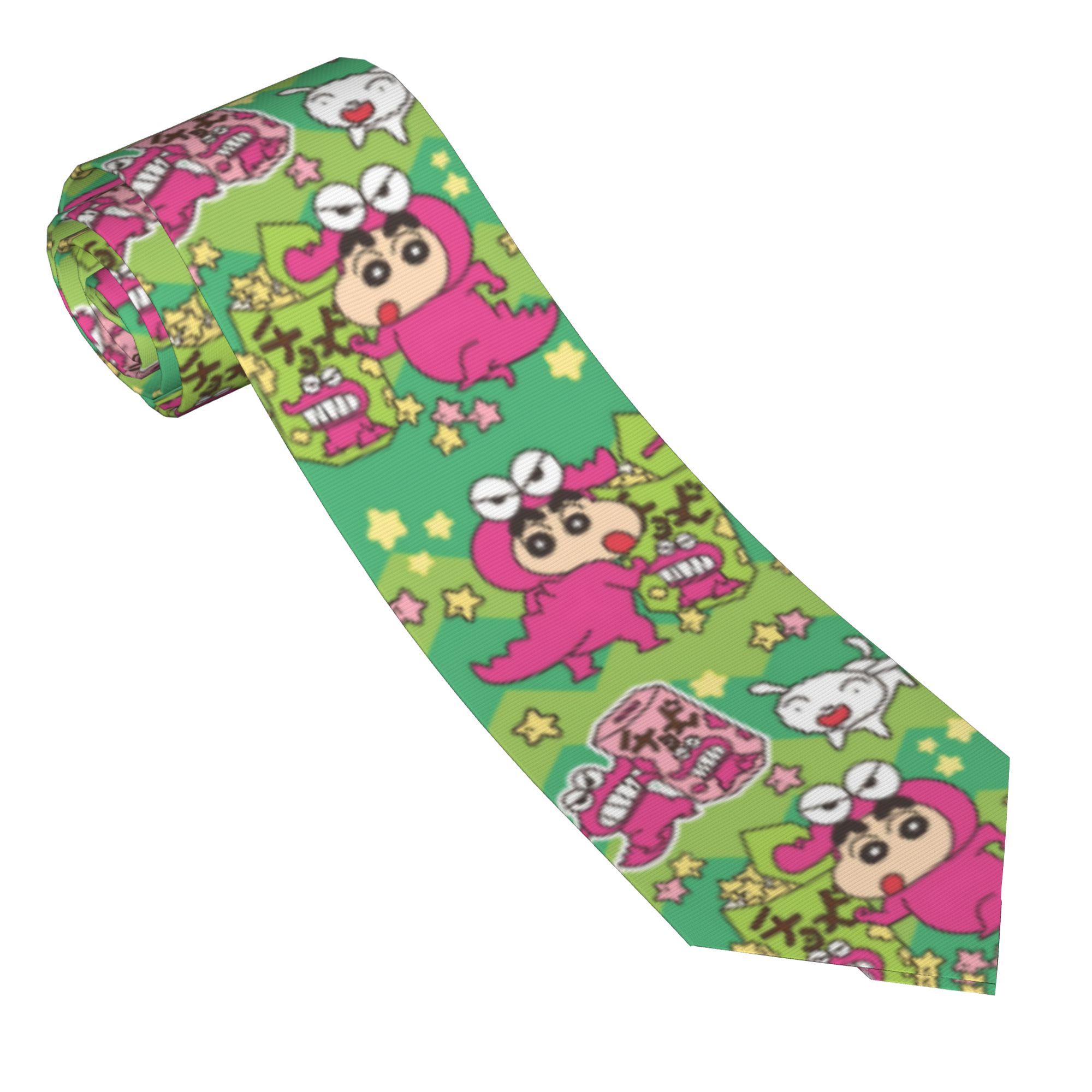 Women'S Accessories In The 90S - Shinchans 90er-Jahre-Cartoon-Krawatte, Unisex, Polyester, 8 cm