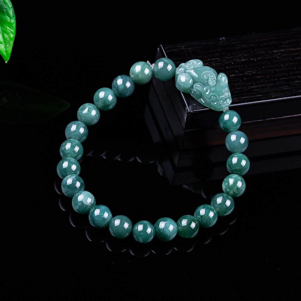 Women'S Accessories - Natürliches burmesisches Jadeit-Pixiu-Armband, Vintage-Talismane, Charm-Geschenke für