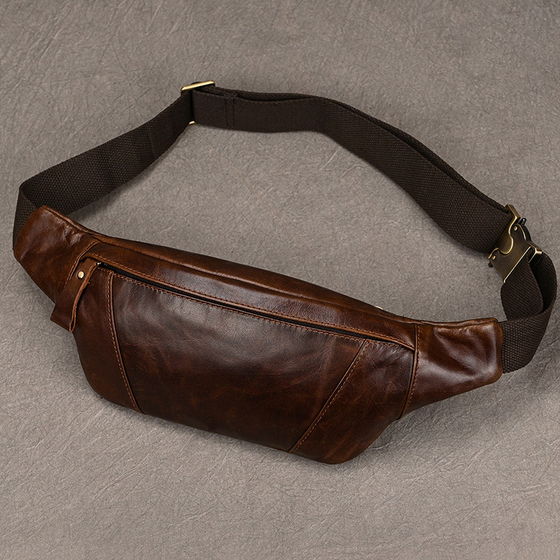 Women Electronic Accessories - Herren Leder Brusttaschen Umhängetasche für Männer