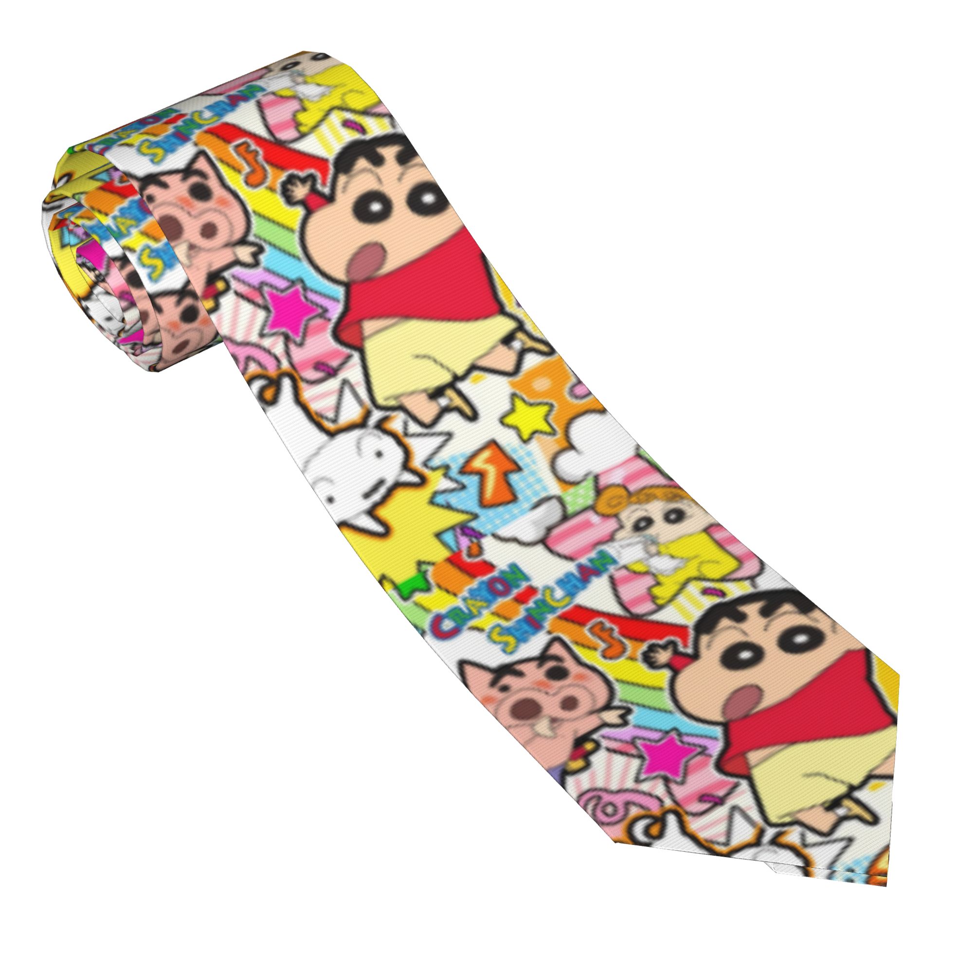 Women'S Accessories In The 90S - Shinchans 90er-Jahre-Cartoon-Krawatten für Männer, Polyester, 8