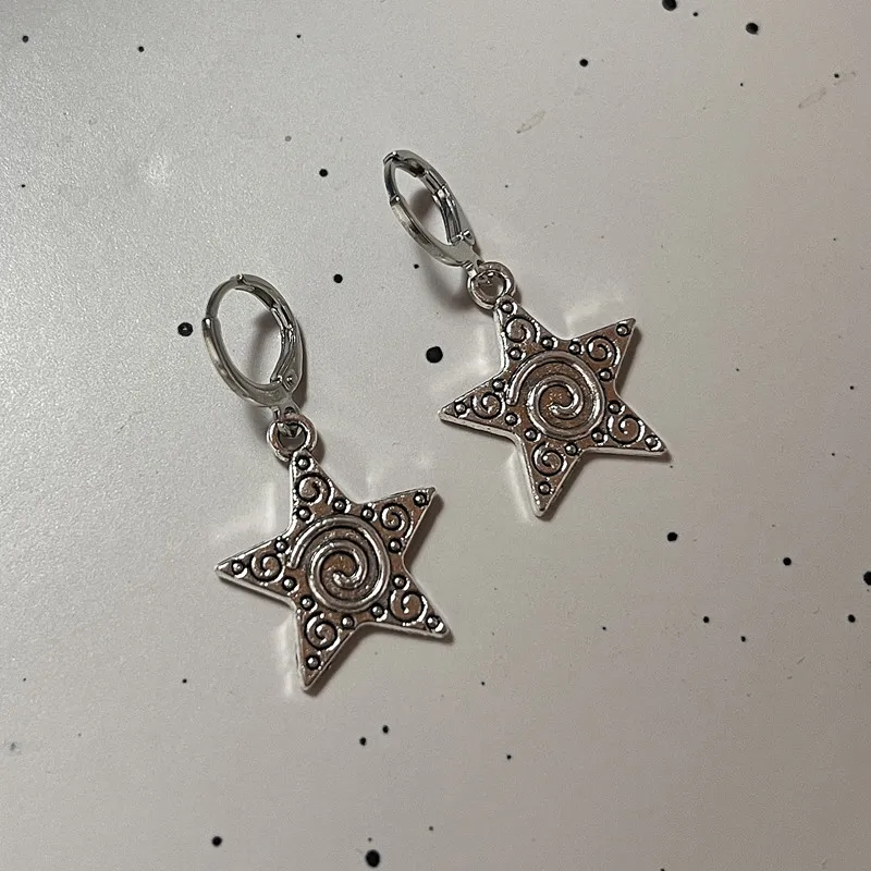 Women'S Accessories In The 90S - Vintage Goth Silber Farbe Spirale Vortex