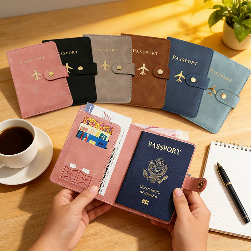 Women'S Essential Accessories - Leder-Reisepasshülle für Reiseutensilien Kreditkartenetui Reisepass-Buch für