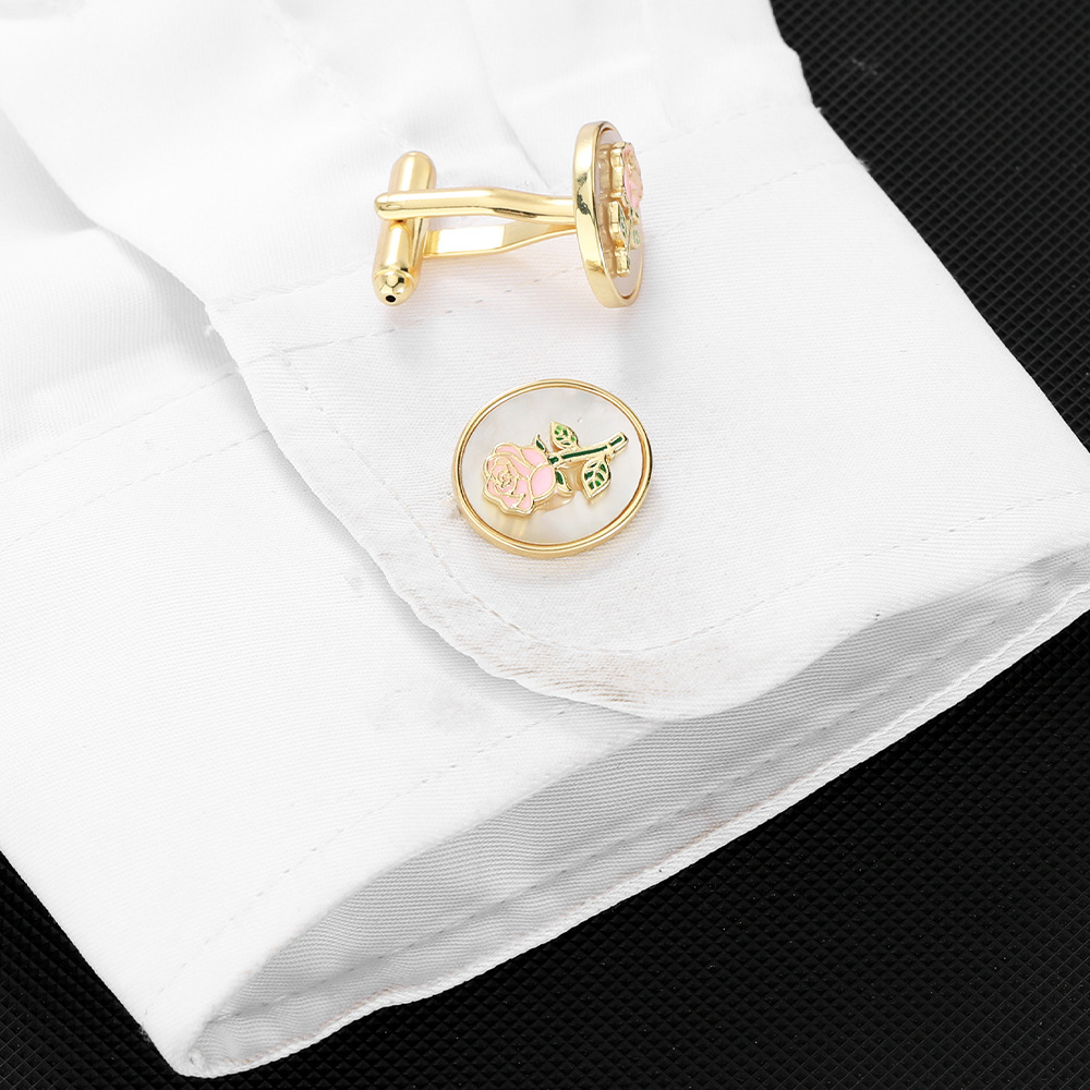 Women'S Essential Accessories - Ein Paar Euro-Amerikanische Trendige Neue Rosen-Manschettenknöpfe