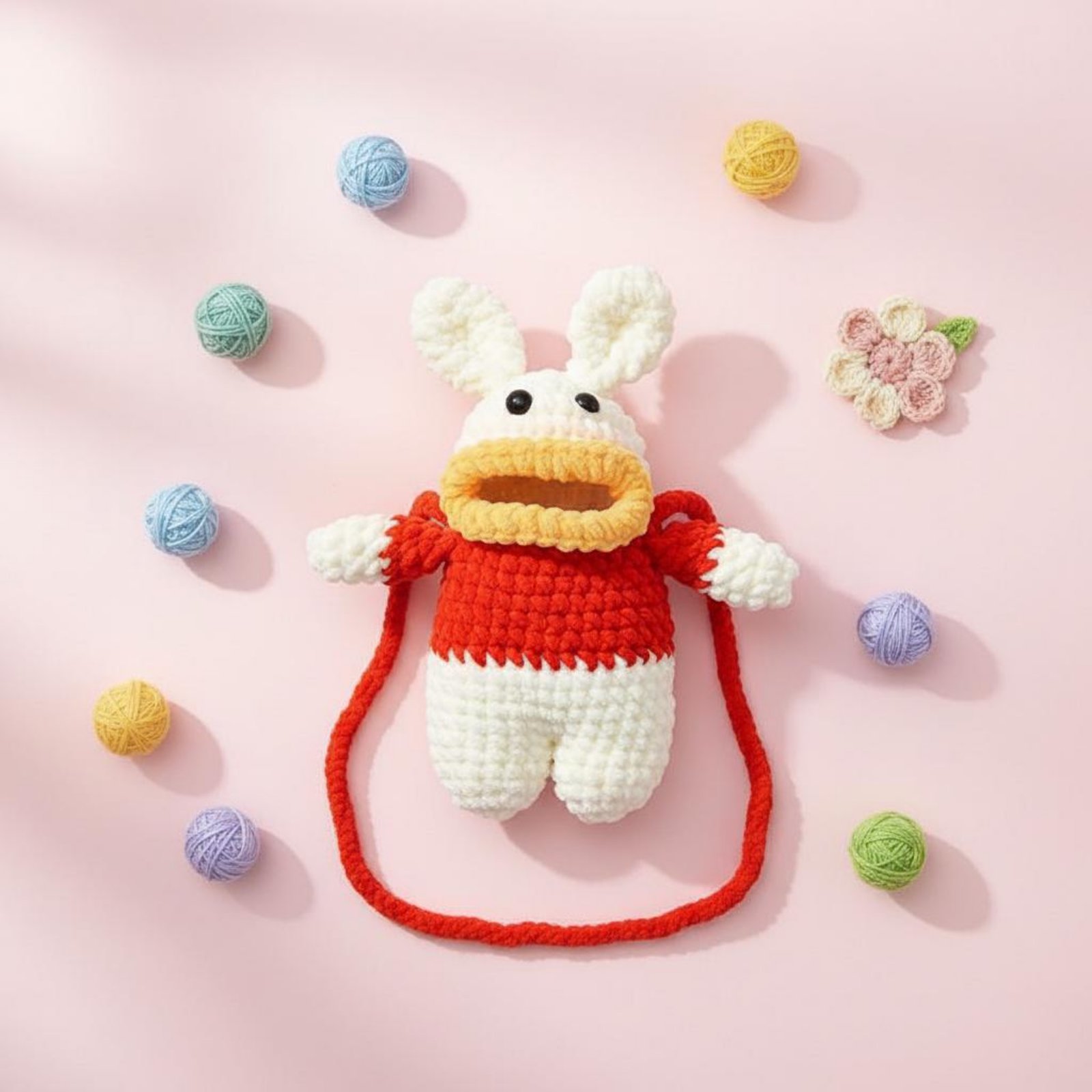 Women Accessories Shop - Gehäkelte Frosch-Handytasche, handgefertigte gestrickte Frosch-Tasche, modisches