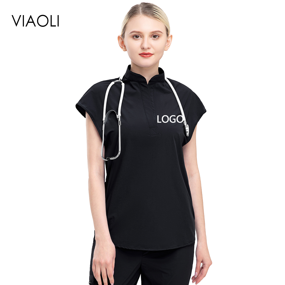 Women Accessories Logo - Damen Slim Fit Scrubs Top Maßgeschneiderte