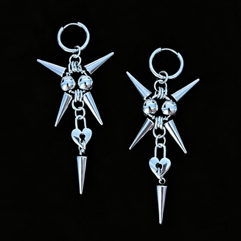 Women'S Accessories In The 90S - Punk-Mode Edelstahl Kreuz-Nieten-Ohrringe Coole Accessoires für