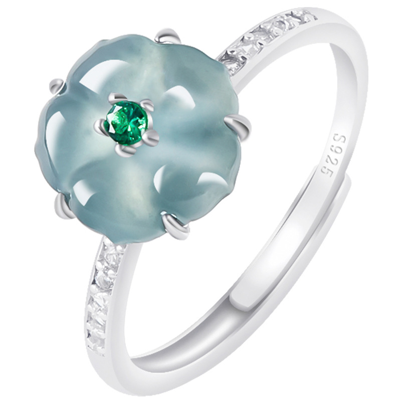 Blaue Burmesische Jadeit-Blume – Women'S Accessories Bewertung und Preis