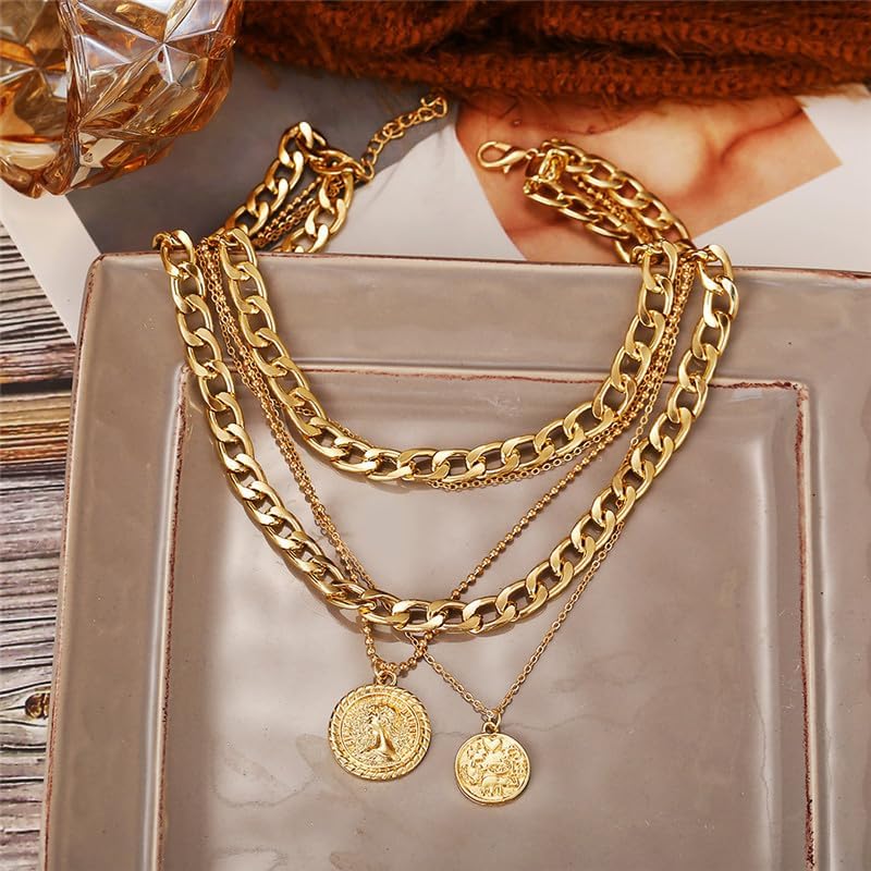 Mehrlagige goldene Piraten-Hal – Women'S Accessories In The 90S Bewertung und Preis