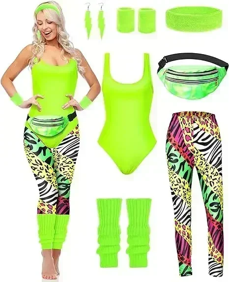 7-teiliges 80er-Jahre-Fitness- – Women'S Accessories In The 90S Bewertung und Preis