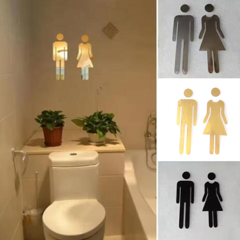3D DIY Frau Mann Toilette Türs – Women Accessories Logo Bewertung und Preis