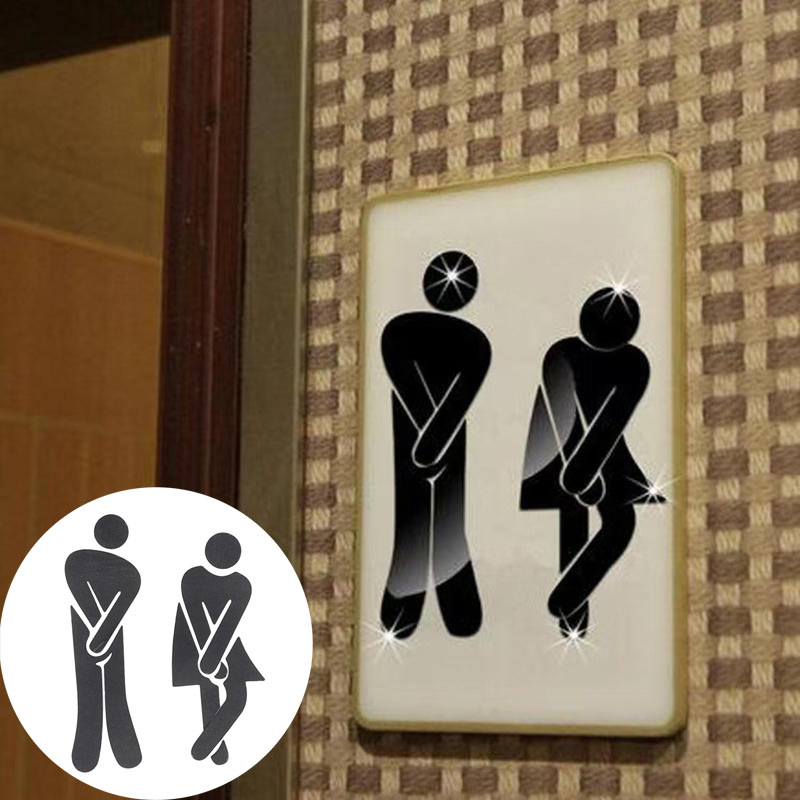 3D DIY Frau Mann Toilette Türs – Women Accessories Logo Bewertung und Preis