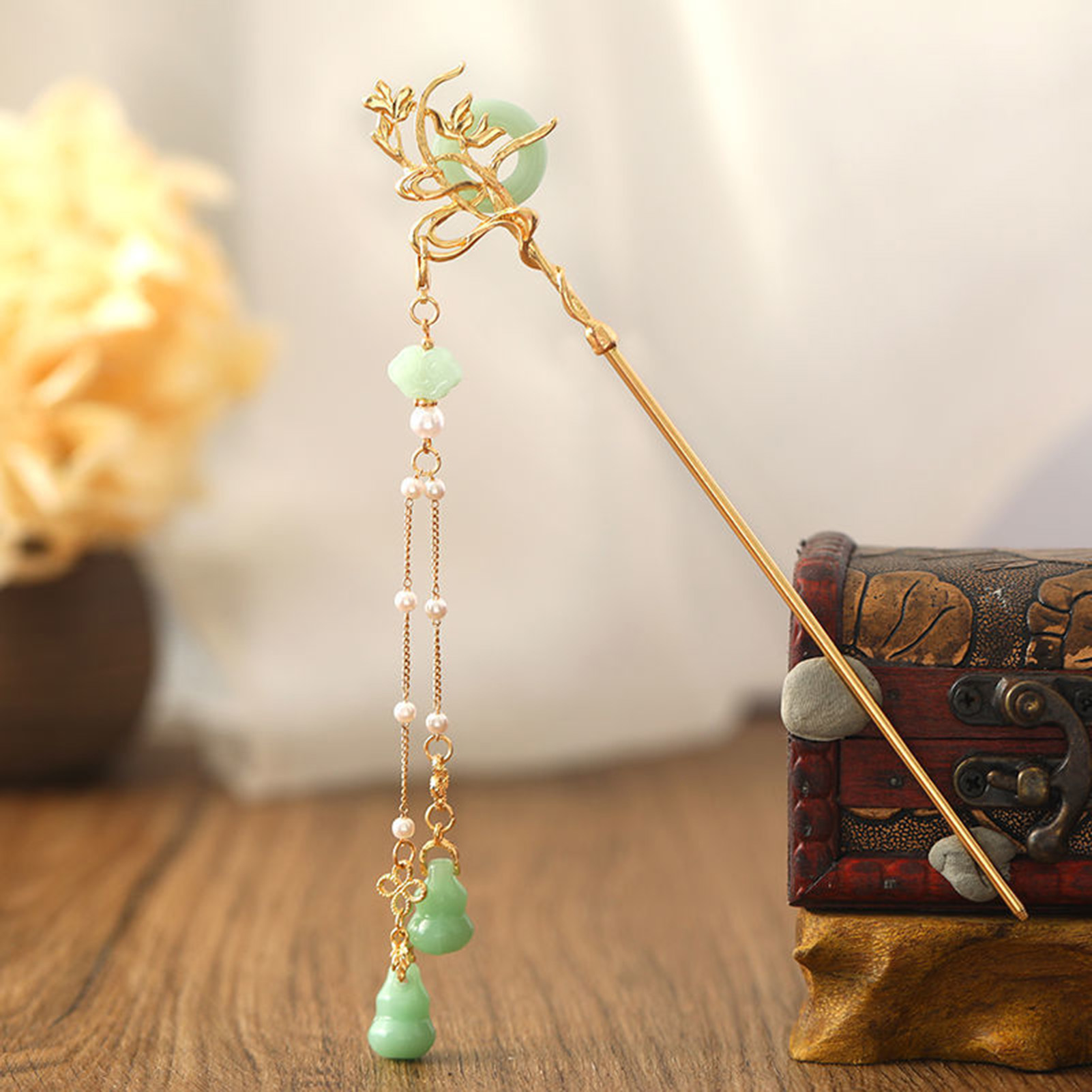 Chinesischen Stil Glas Haarnad – Women Accessories Shop Bewertung und Preis