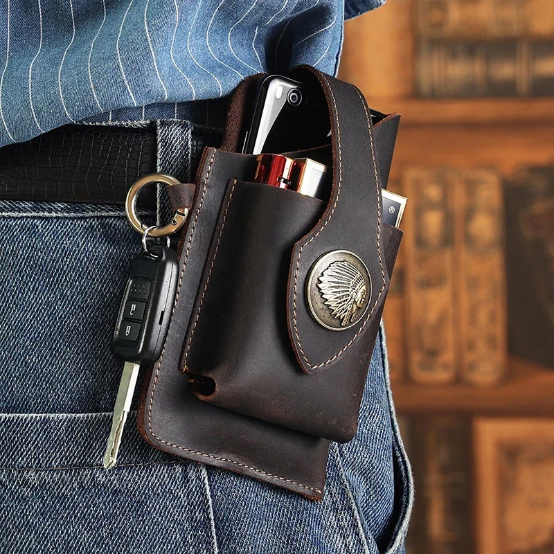 Herren-Gürteltasche aus echtem – Women Electronic Accessories Bewertung und Preis