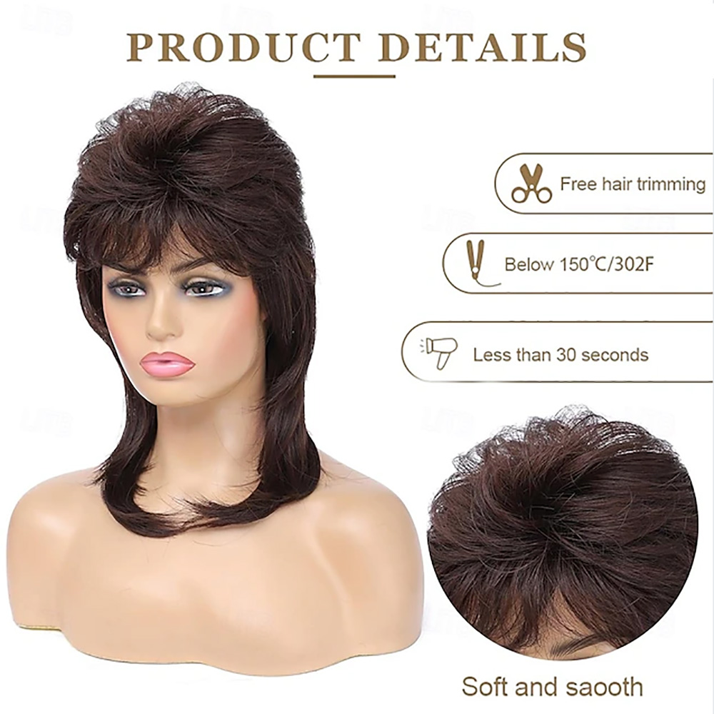 HAIRJOY Kunsthaar-Mullet-Perüc – Women'S Accessories In The 90S Bewertung und Preis